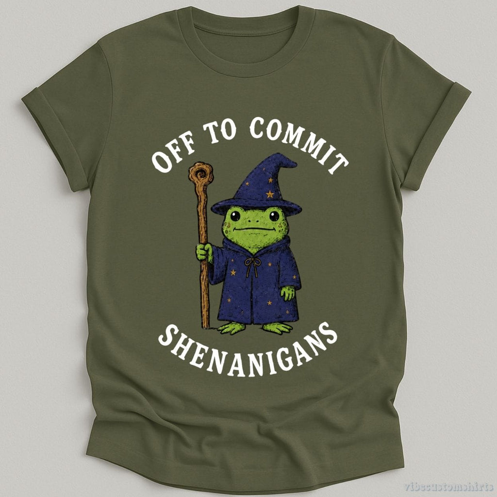 Off To Commit Shenanigans Wizard Frog Shirt product image 5