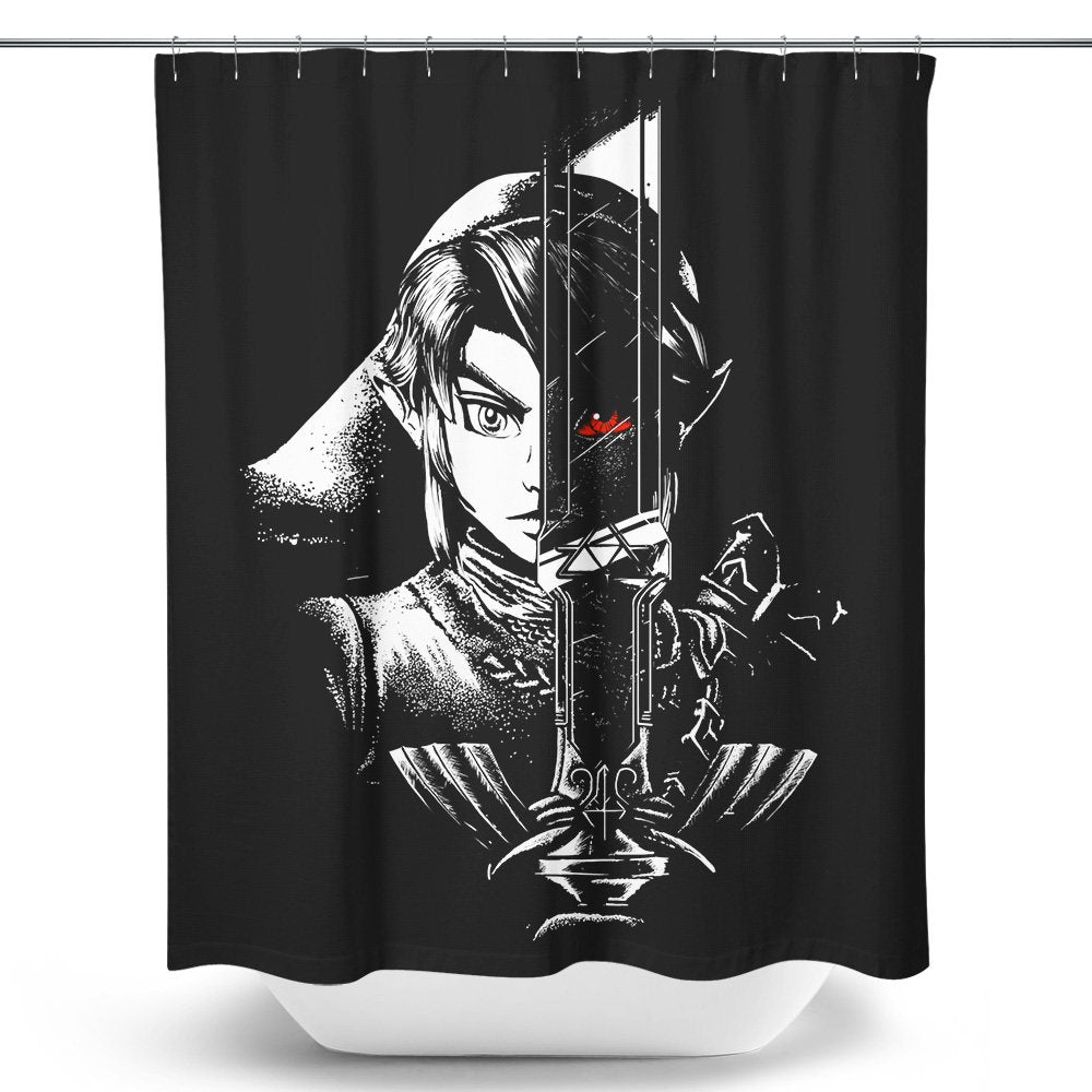 A Hero's Dark Reflection - Shower Curtain