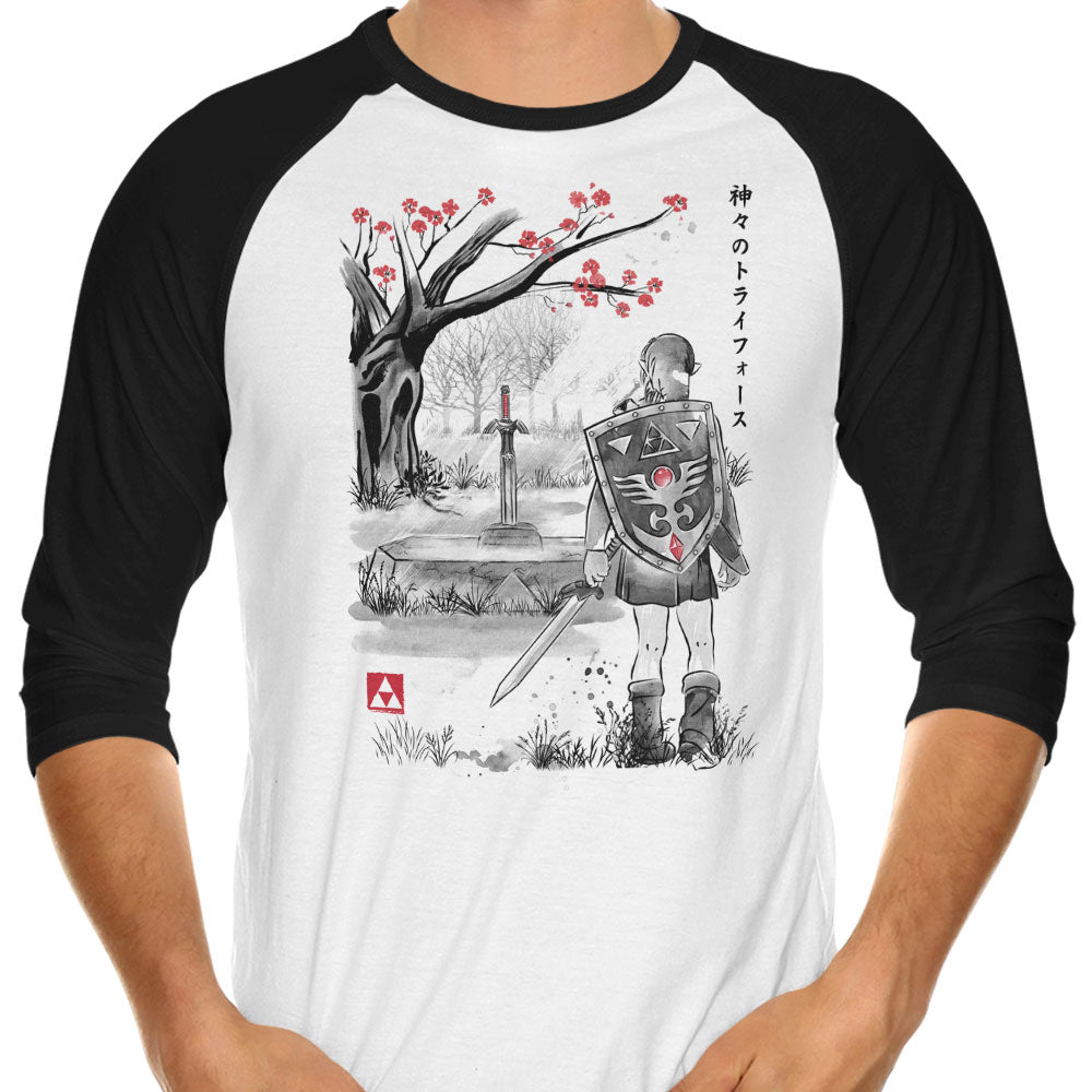 A Link to the Sumi-e - 3/4 Sleeve Raglan T-Shirt product image 1