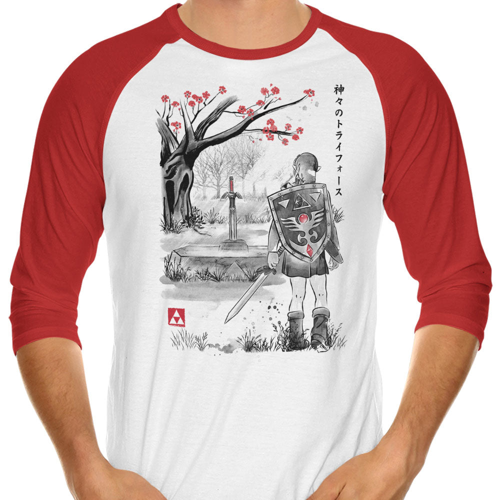 A Link to the Sumi-e - 3/4 Sleeve Raglan T-Shirt product image 3
