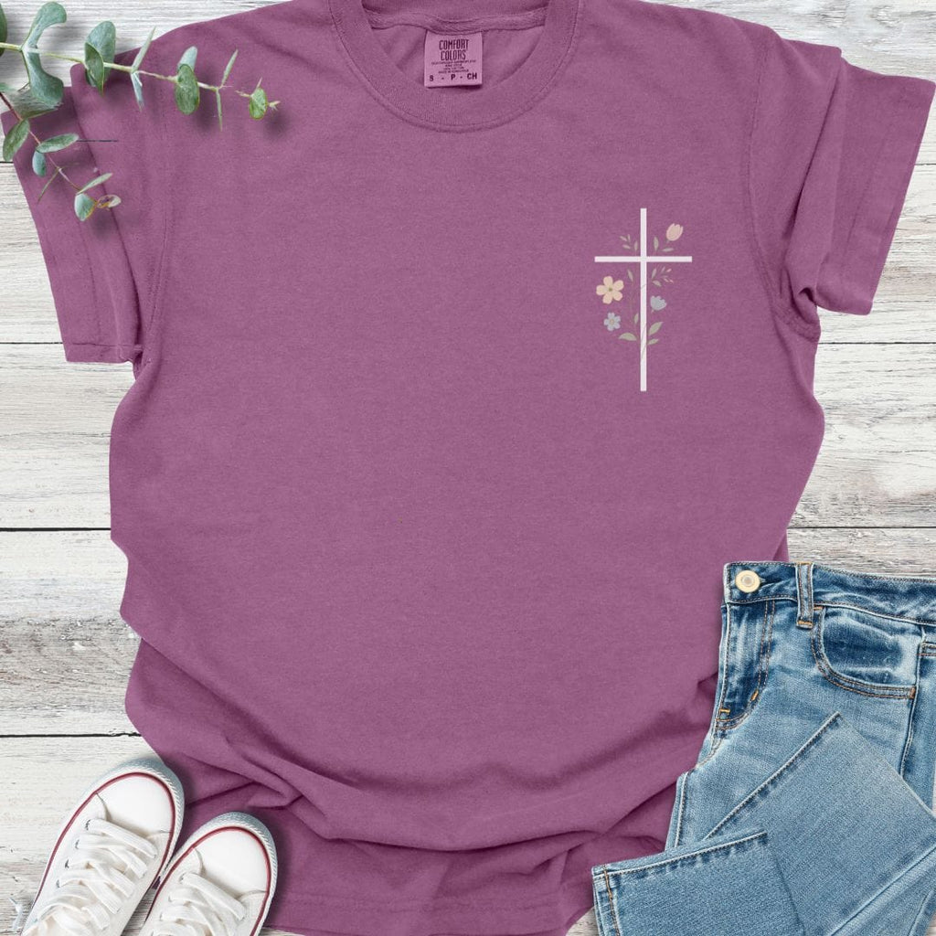 Floral Cross T-shirt product image 1
