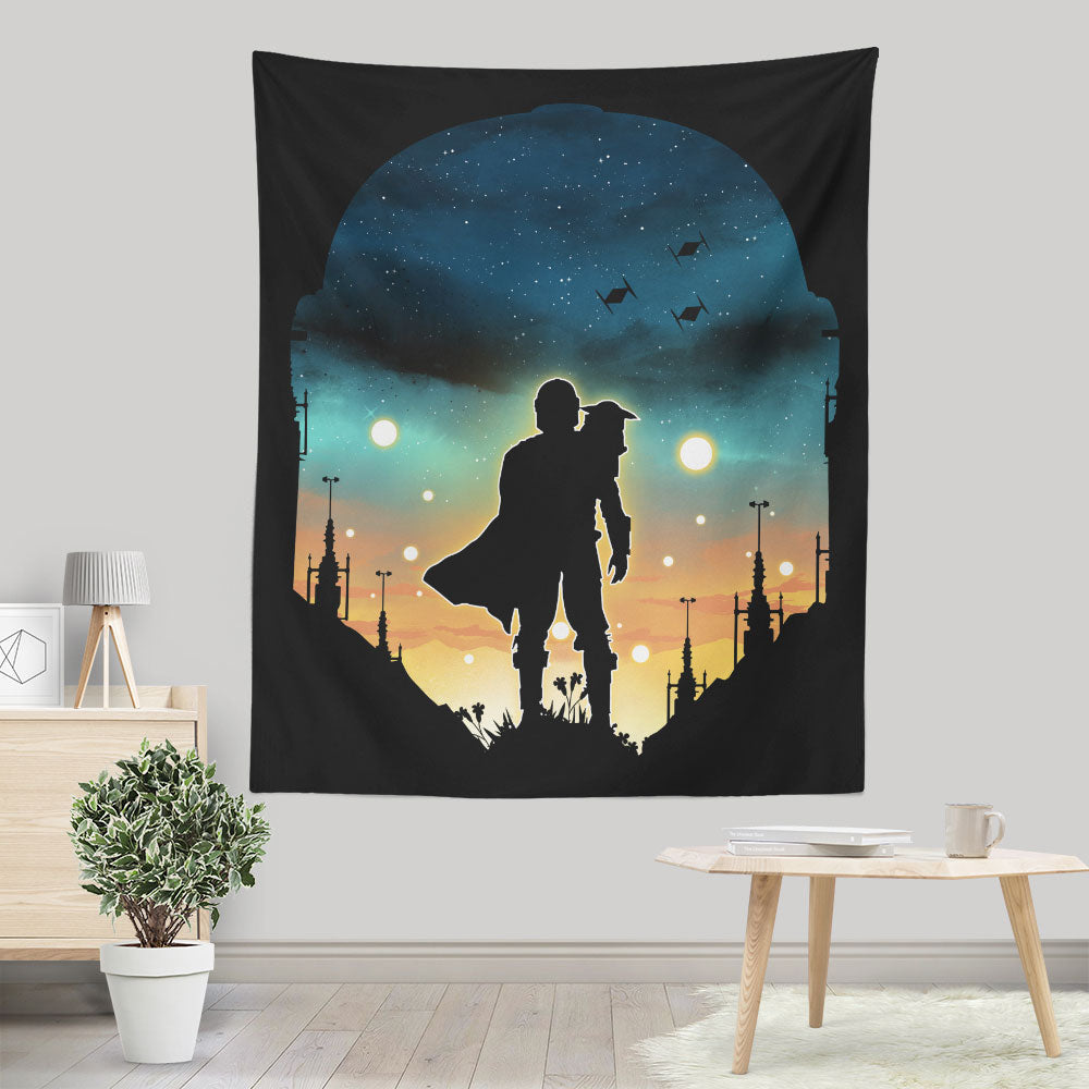 Djarin Sunset - Wall Tapestry