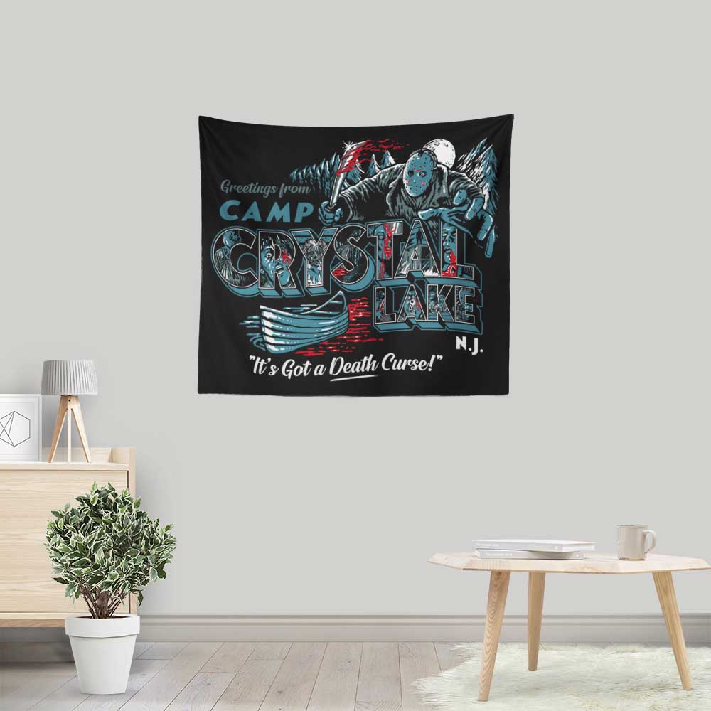 Visit Crystal Lake - Wall Tapestry