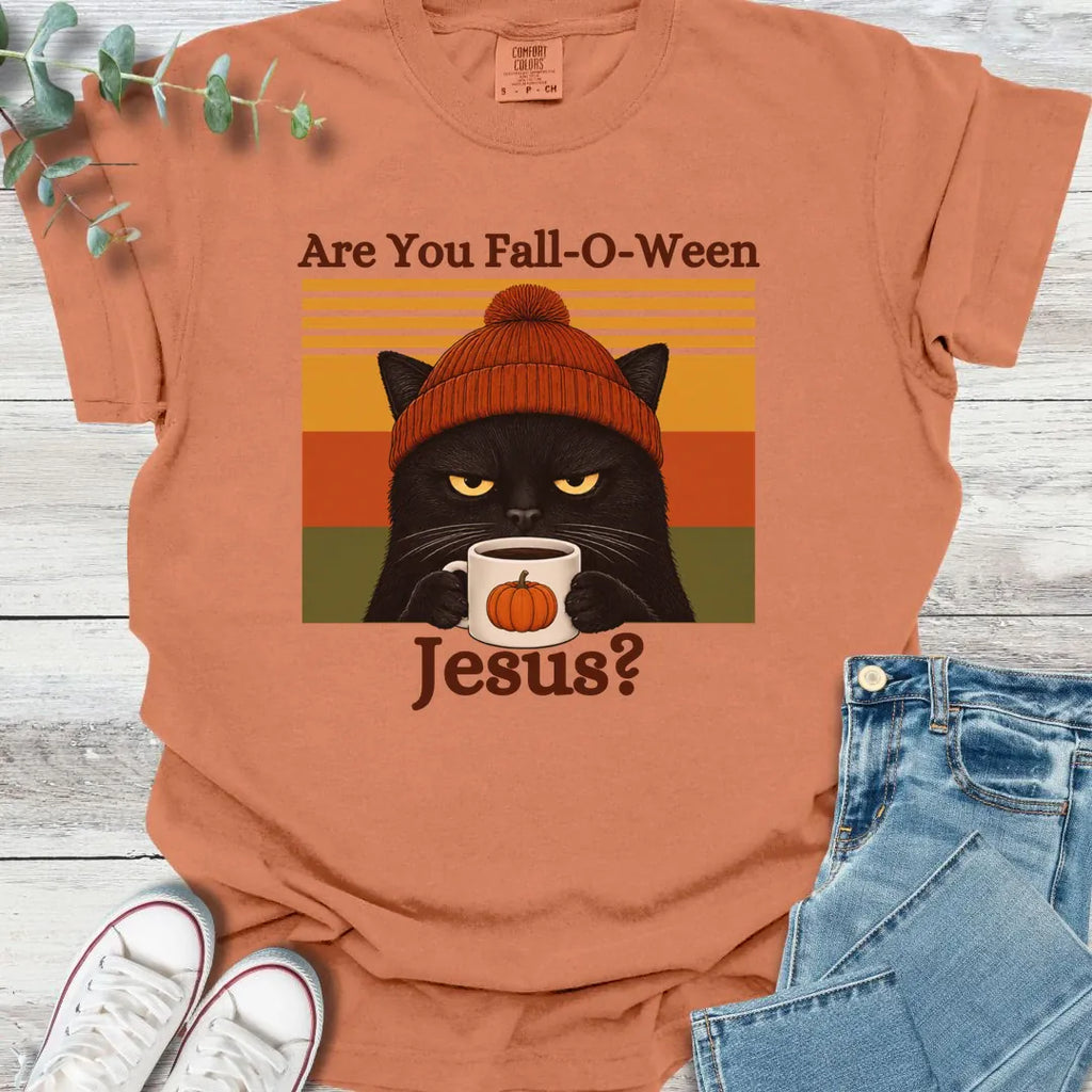 Fall-O-Ween Cat T-Shirt product image 1