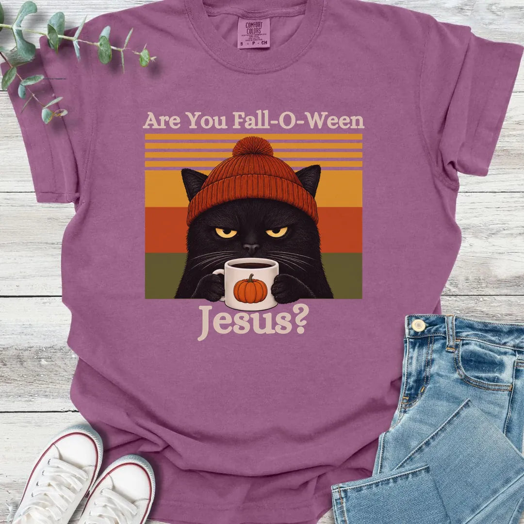 Fall-O-Ween Cat T-Shirt product image 4