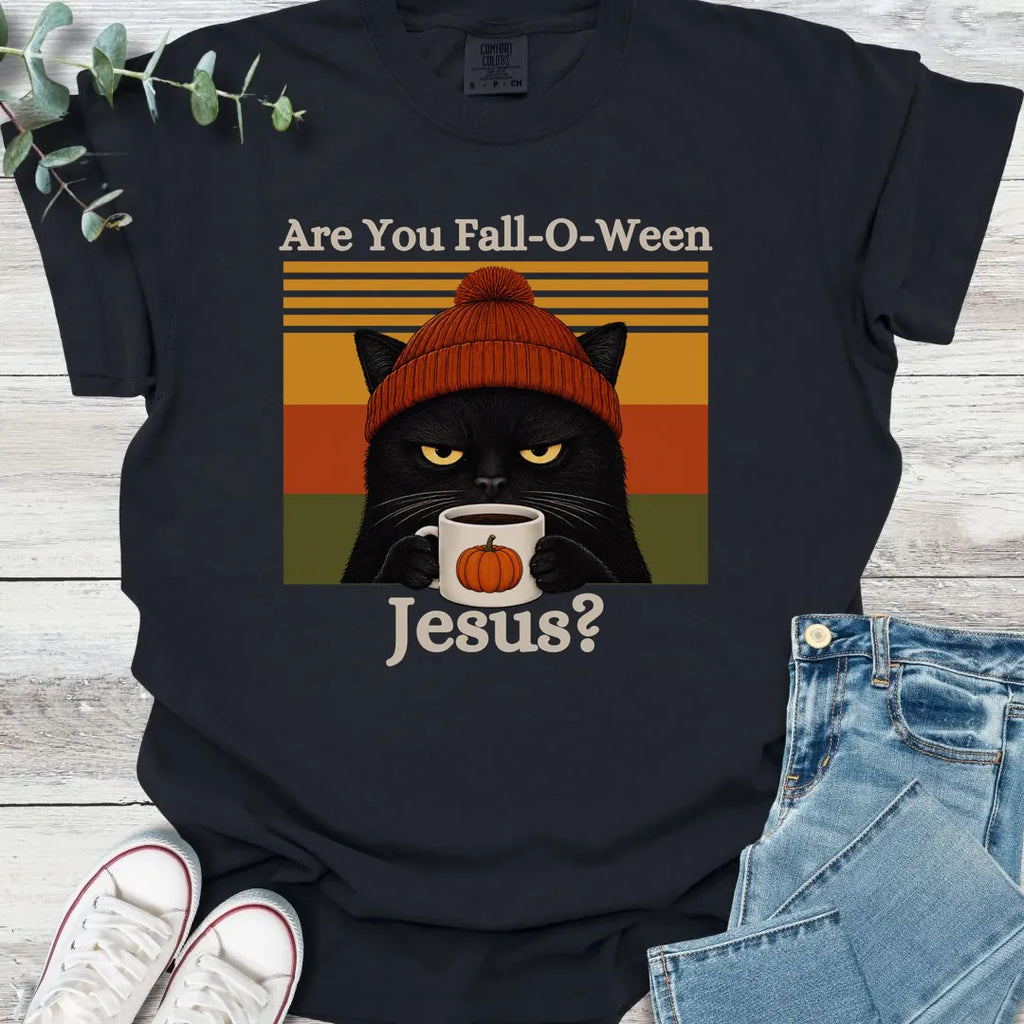 Fall-O-Ween Cat T-Shirt product image 2