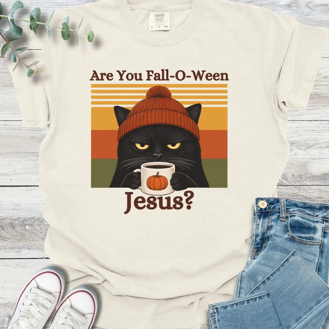 Fall-O-Ween Cat T-Shirt product image 3