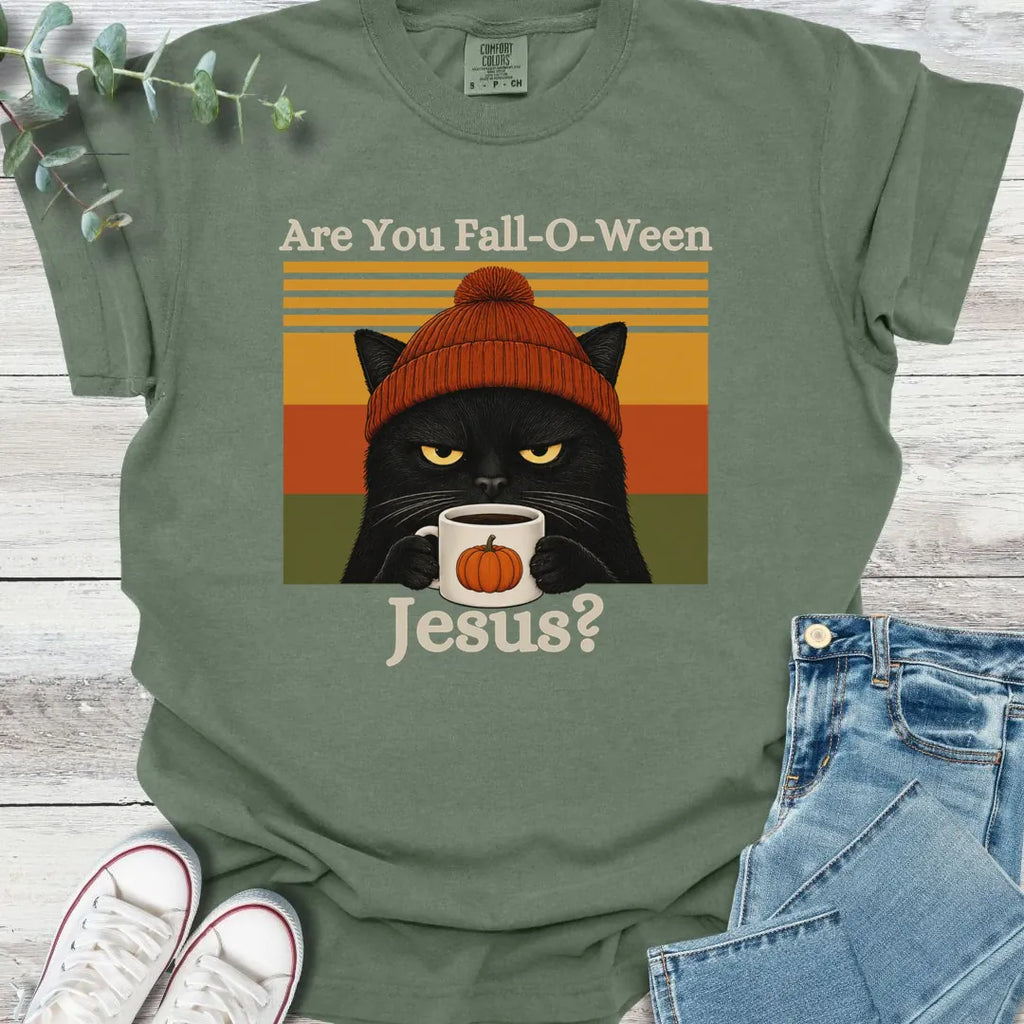 Fall-O-Ween Cat T-Shirt product image 6