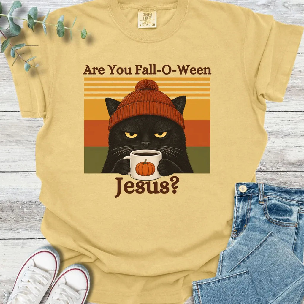 Fall-O-Ween Cat T-Shirt product image 7