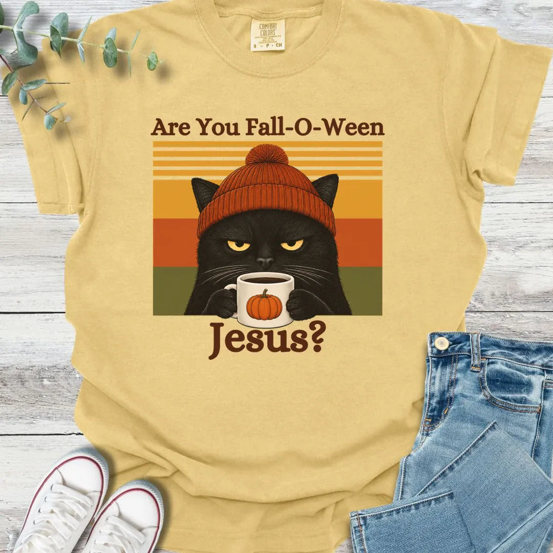 Fall-O-Ween Cat T-Shirt product image 7