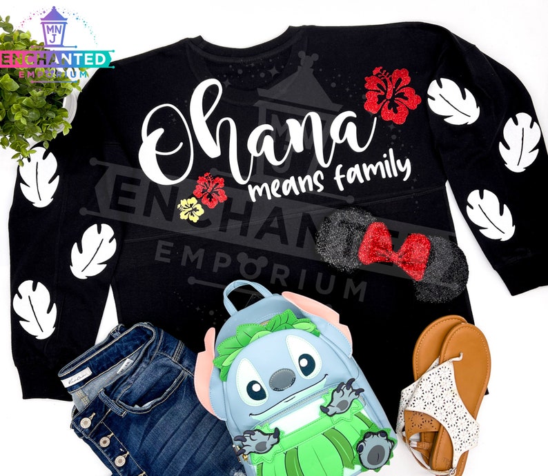 Ohana Means Family Lilo and Stitch Disney Inspired Jersey Shirt Disneyland Disney World Jersey Shirt