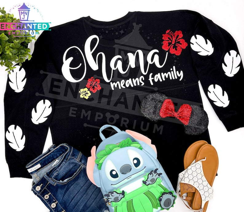 Ohana Means Family Lilo and Stitch Disney Inspired Jersey Shirt Disneyland Disney World Jersey Shirt