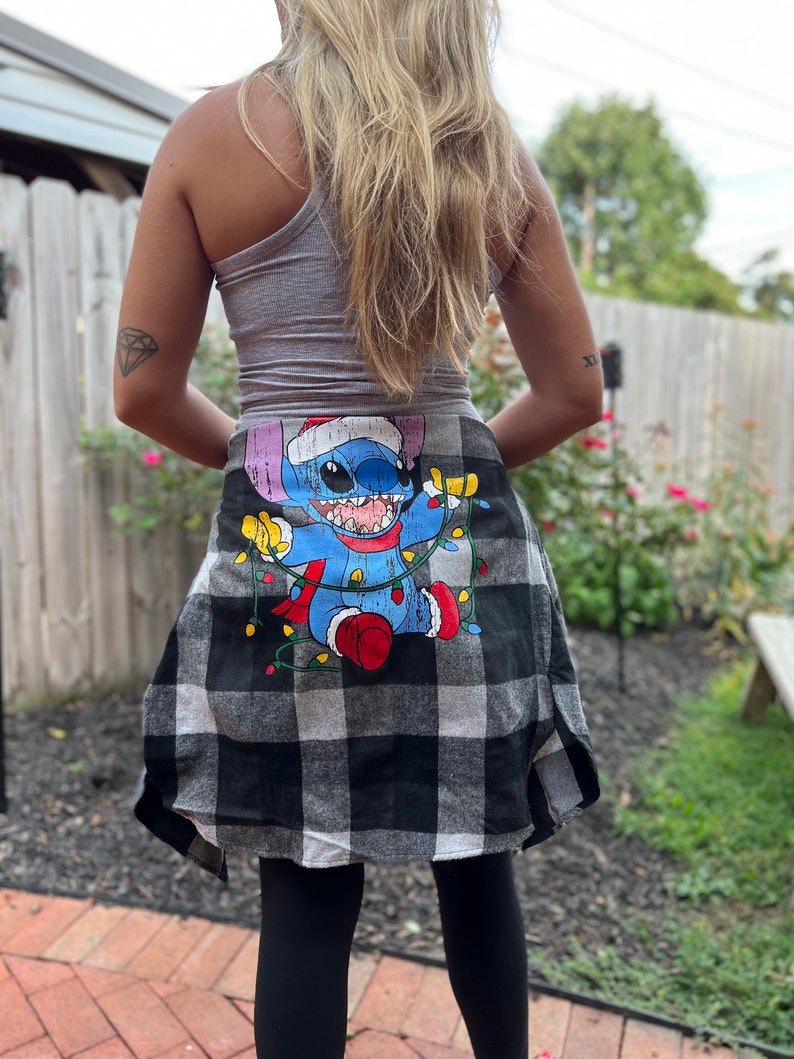Lilo and Stitch Christmas Shirt ADULT & TODDLER SIZES, Stitch Christmas Flannel, Lilo and Stitch Flannel,  Disney Shirt 13