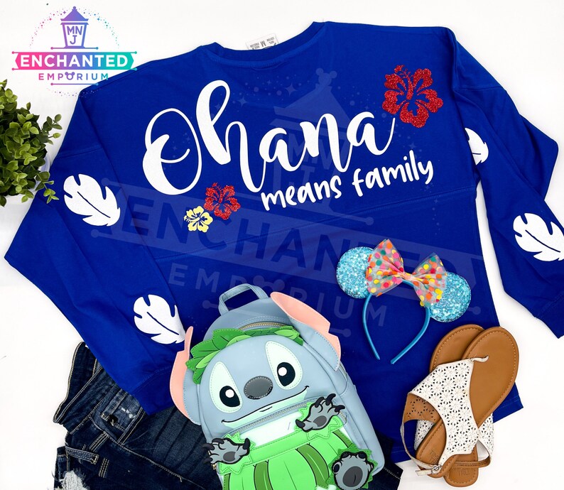 Ohana Means Family Lilo and Stitch Disney Inspired Jersey Shirt Disneyland Disney World Jersey Shirt
