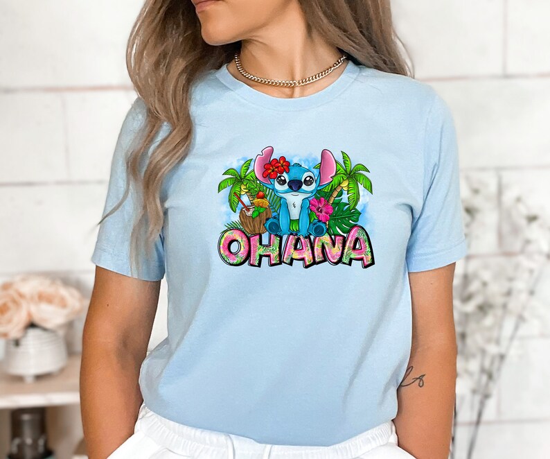 Ohana Shirt, Stitch Floral Disney Means Family Lilo And product image 1