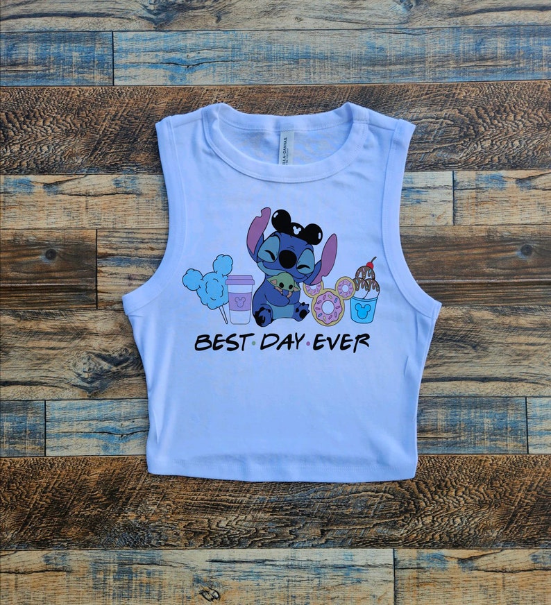 Stitch shirt, Stitch Crop Tank, Best Day Stitch Baby Tee, Ohana Crop Top, lilo and stitch shirt, disney stitch crop top