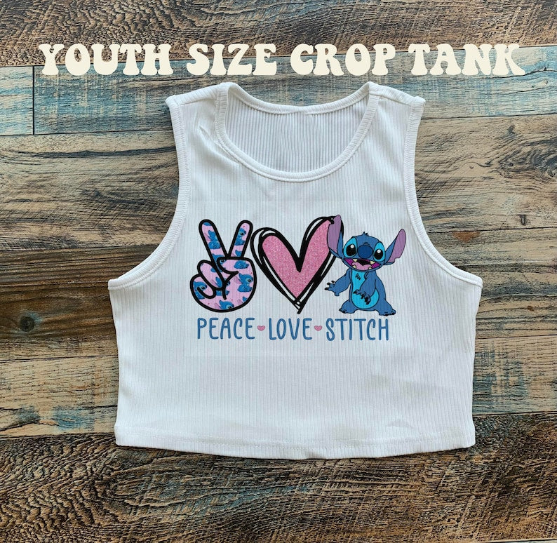 Stitch Crop girls tank, Youth Lilo Baby Tee, Ohana and product image 1
