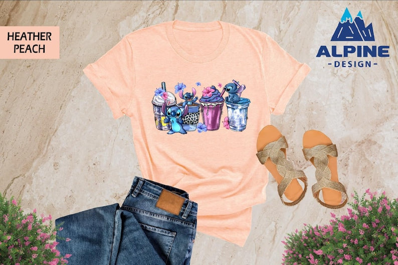 Disney Stitch Drink Shirt, Ears, Disneyland Lilo and Epcot product image 1