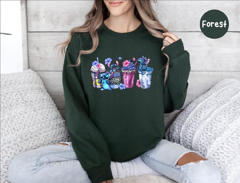 Disney Stitch Drink Shirt, Ears, Disneyland Lilo and Epcot product image 3