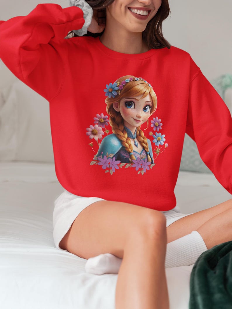 Princess Anna Flower DTF, Ready To Press Transfer