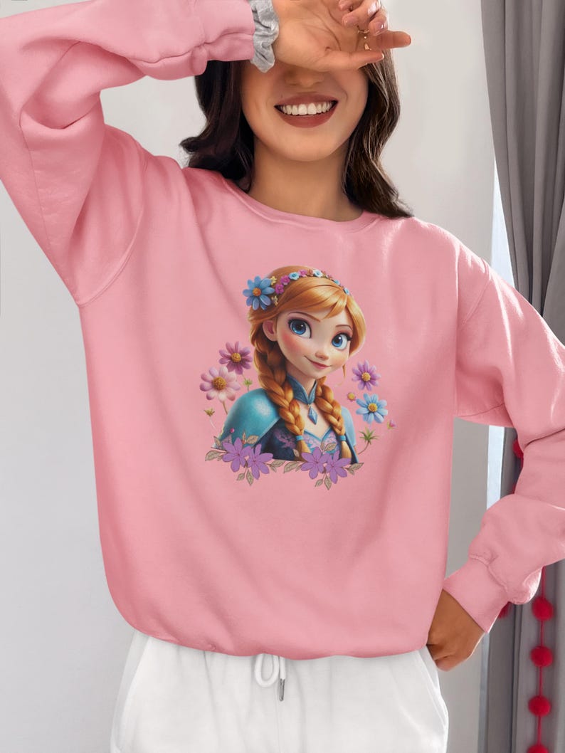 Princess Anna Flower DTF, Ready To Press Transfer