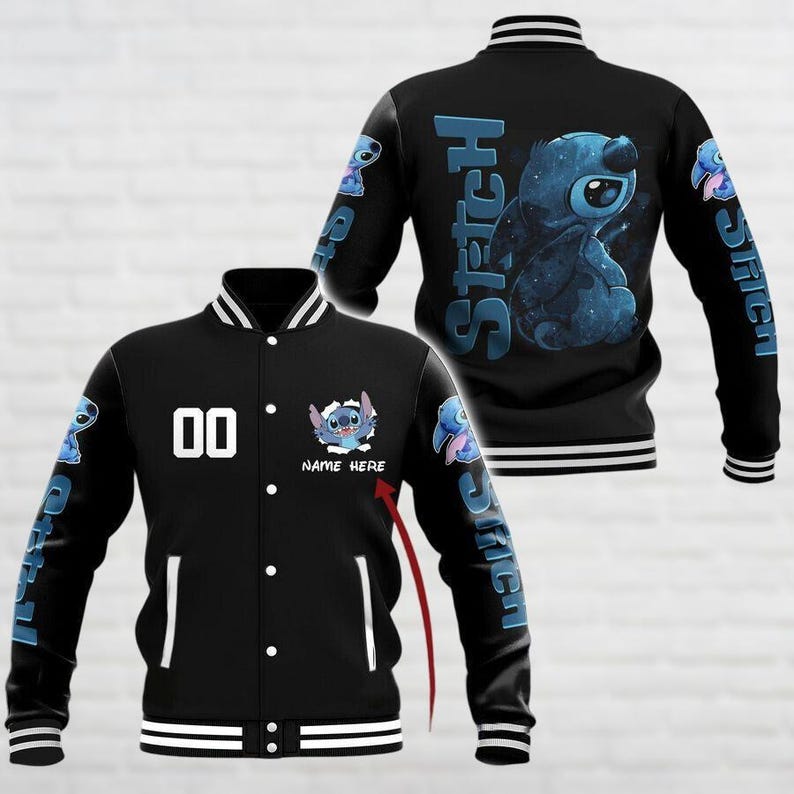 Custom Stitch Baseball Jacket, Lilo And Mens Personalized product image 1
