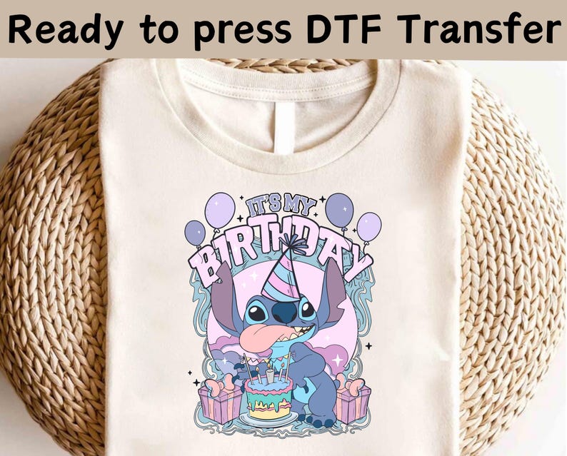 Disney Lilo And Stitch It's My Birthday DTF, Lilo And Stitch Shirt, Disney Stitch Birthday Party Shirt, Disney Lilo Shirt,Stitch Ohana Shirt