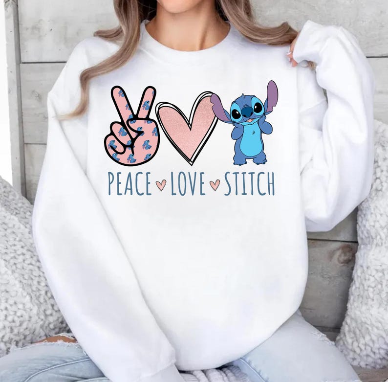 Peace Love Stitch Sweatshirt, Hoodie, Disney Sweater, Gift product image 3