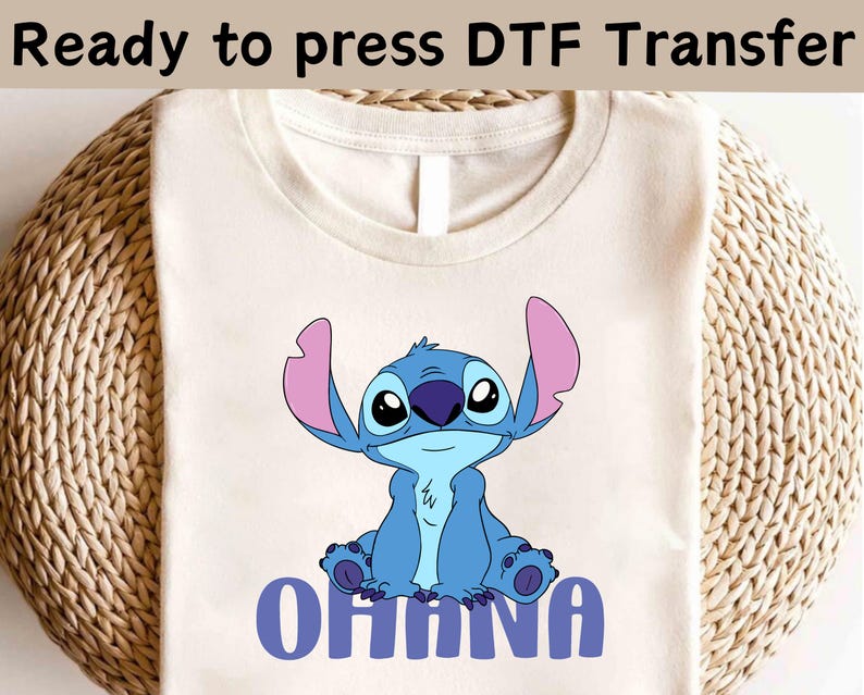 Disney Lilo And Stitch Characters DTF Transfer, Lilo And Stitch Shirt, Disney Stitch Shirt, Disney Lilo Shirt,Stitch Ohana Shirt,Ohana Shirt