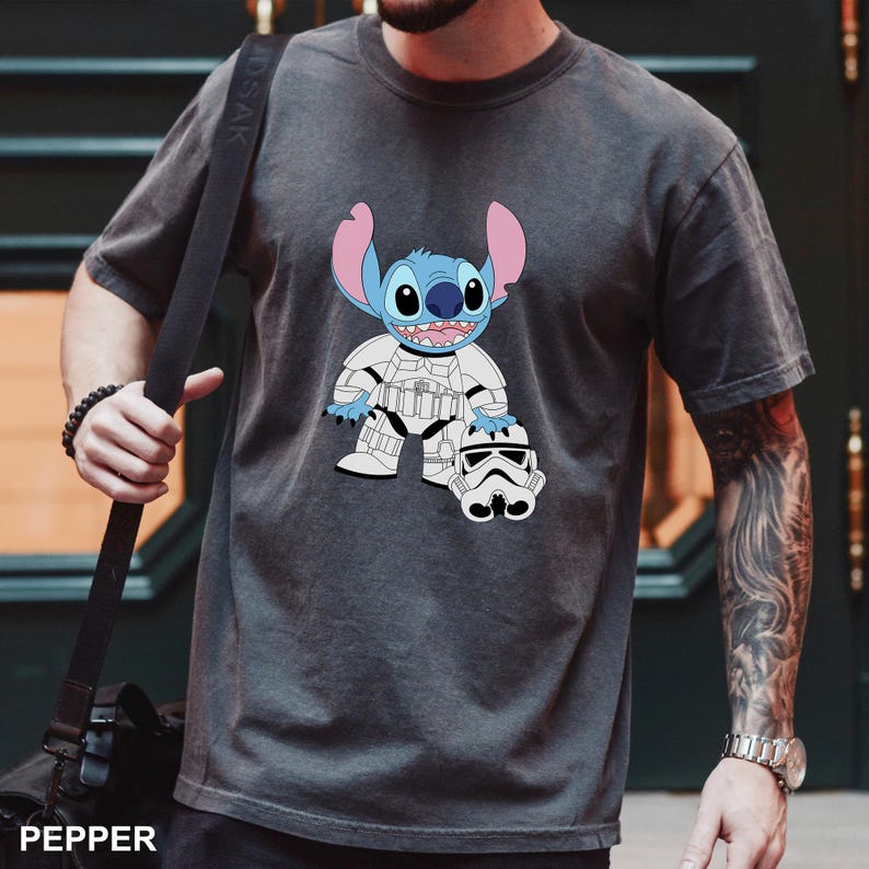 Disney Stitch Star Wars Shirt, Comfort Colors, Stormtrooper product image 4
