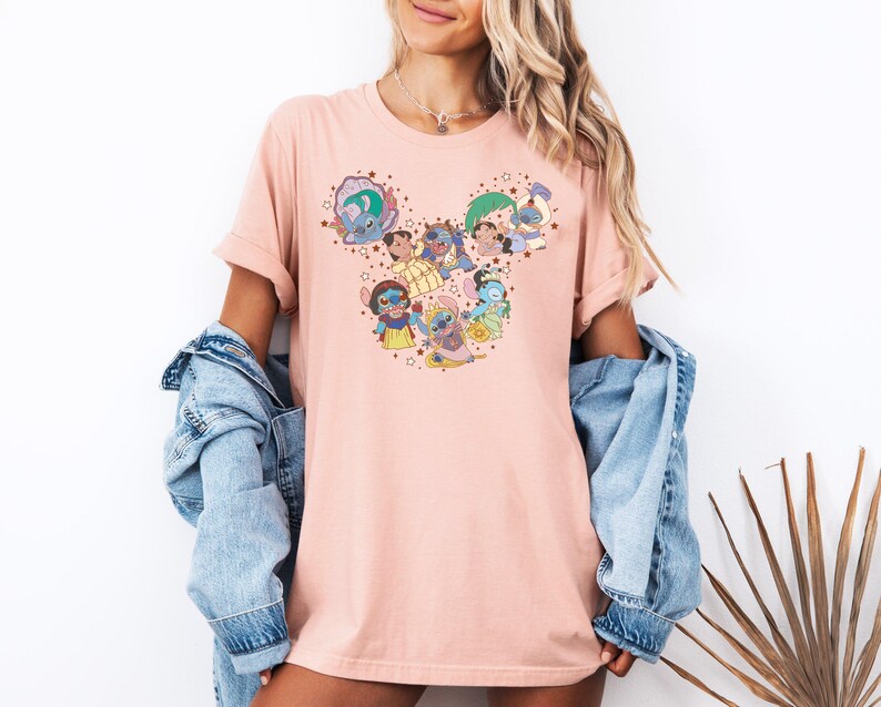 Disney Princesses Themed Lilo and Stitch Shirt, Princess product image 3