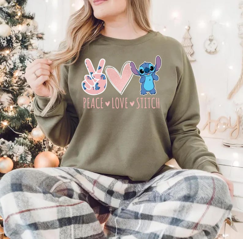 Peace Love Stitch Sweatshirt, Hoodie, Disney Sweater, Gift product image 4