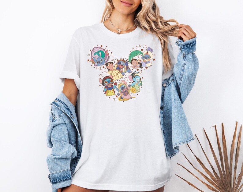 Disney Princesses Themed Lilo and Stitch Shirt, Princess product image 2