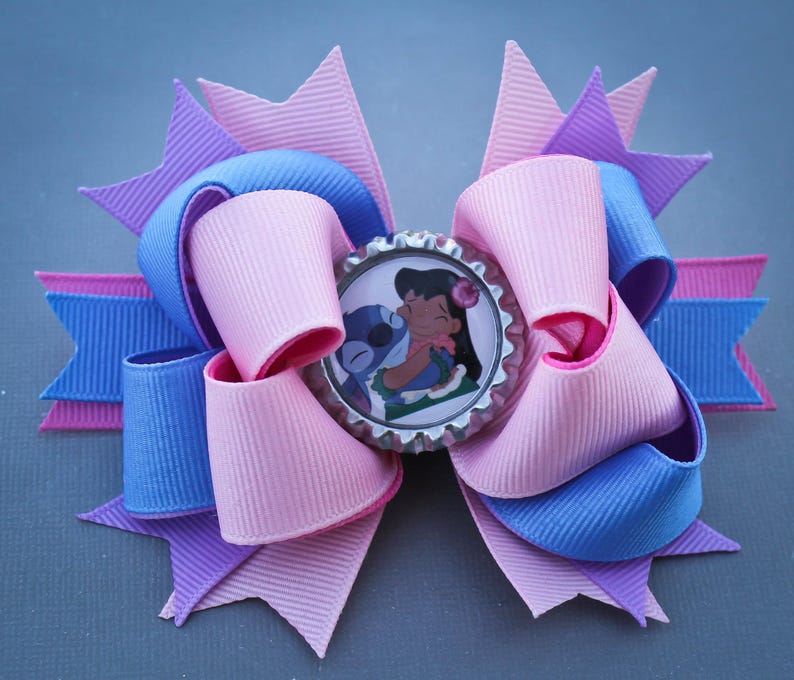 Lilo and Stitch Birthday Bow and Pin Set, Lilo and Stitch Bow, Lilo and Stitch Party, Lilo and Stitch Birthday, Lilo and Stitch Birthday Pin