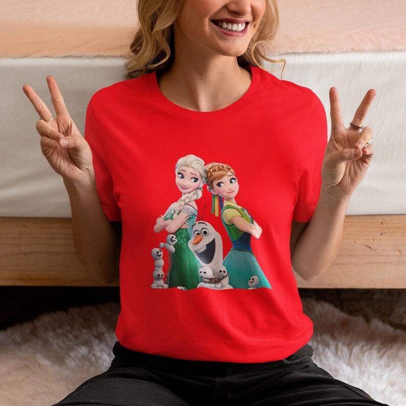 Frozen Elsa and Anna DTF, Disney Princess Ready To Press