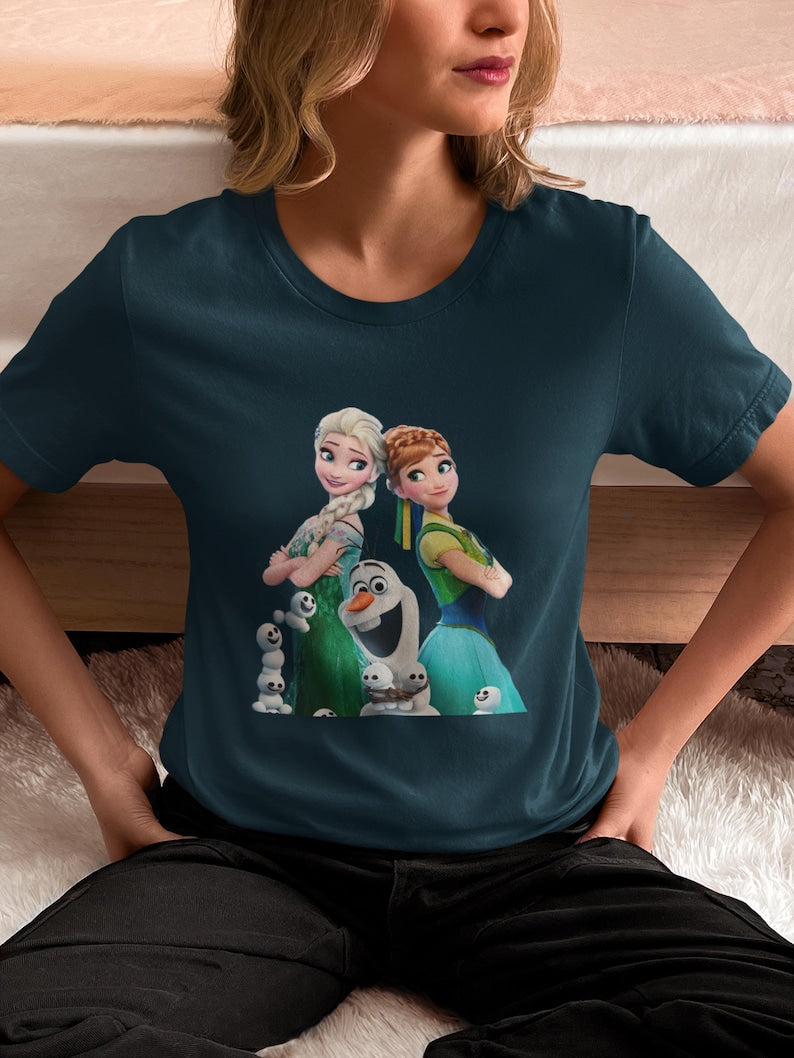 Frozen Elsa and Anna DTF, Disney Princess Ready To Press