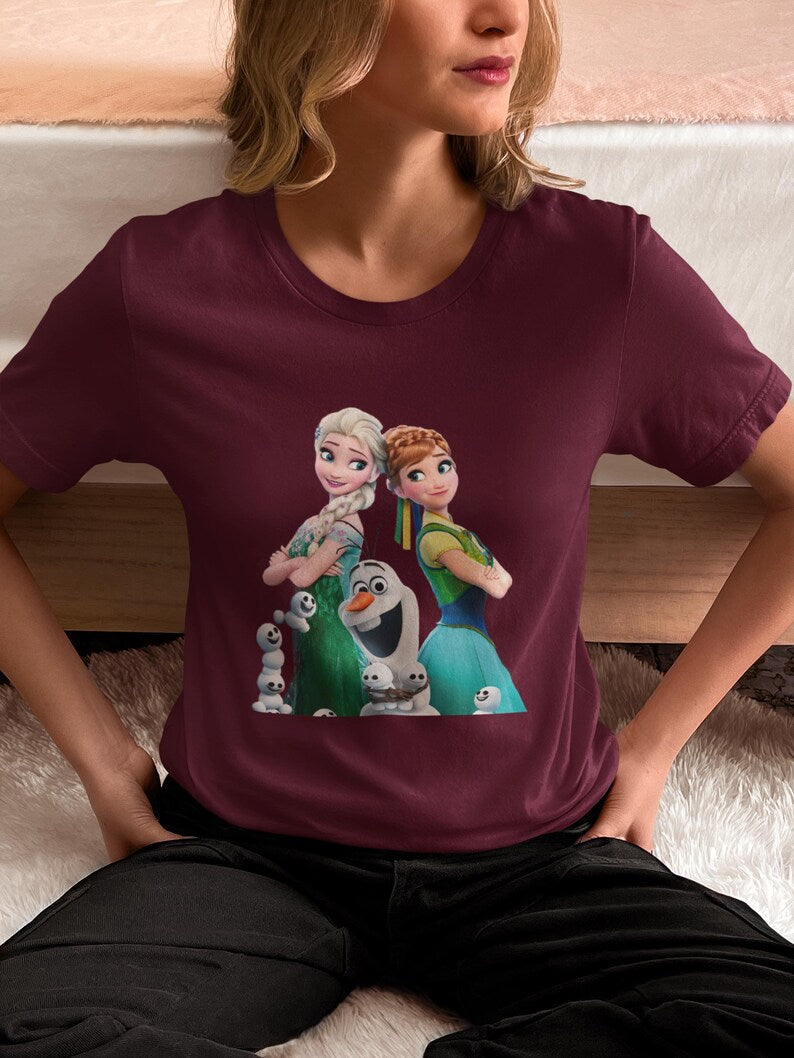 Frozen Elsa and Anna DTF, Disney Princess Ready To Press