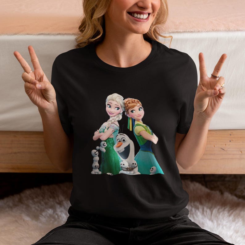 Frozen Elsa and Anna DTF, Disney Princess Ready To Press