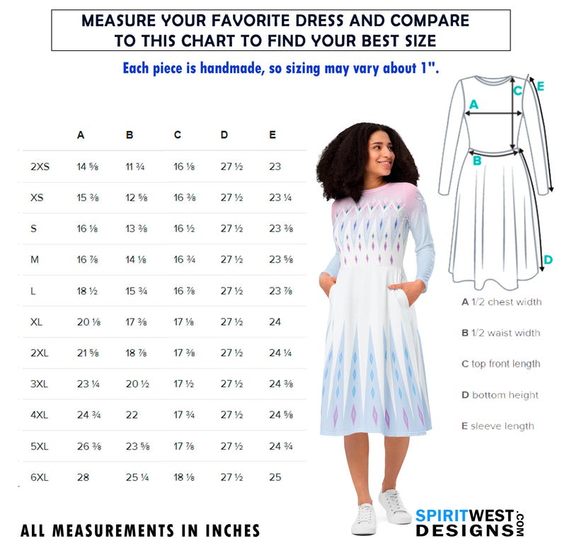 Anna Costume 2XS - 6XL Frozen Princess Pocket Dress Long Sleeve Knee Length Dance Party Plus Size Halloween Cosplay Bounding Cartoon Movie