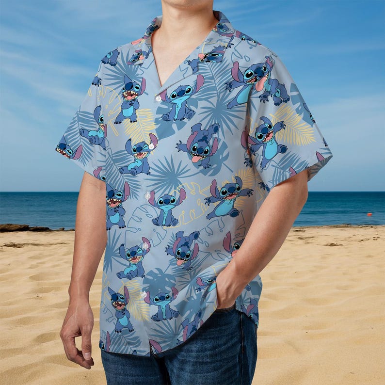 Stitch Hawaiian Shirt, Disney Trip Button product image 2