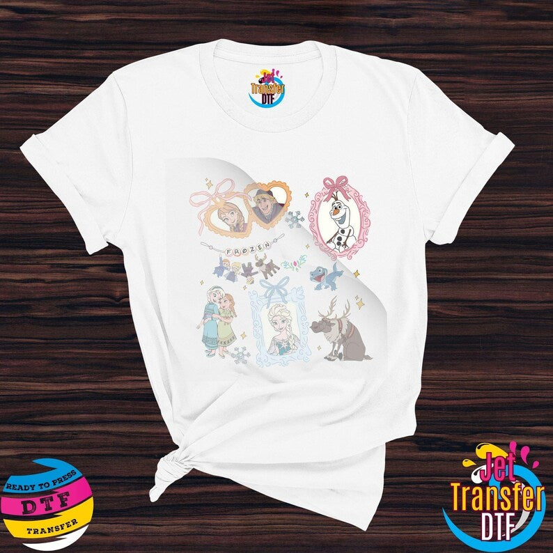 Princess Elsa And Anna DTF Transfer, Elsa Anna Olaf Transfer, Disney Princess DTF, Cute Disney DTF, Disneyland Family Trip Dtf,Girl Trip Dtf