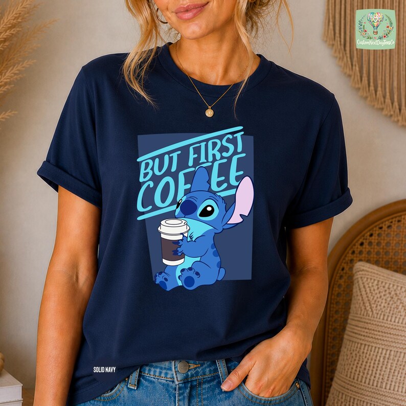 Disney Stitch Shirt, with Coffee Lilo and But First World product image 4