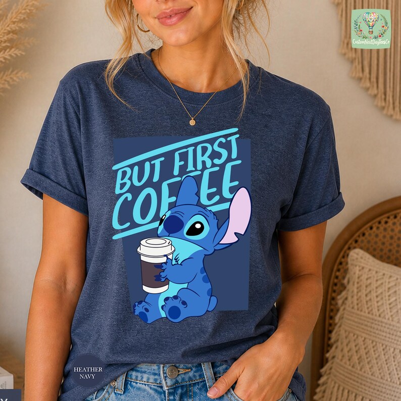 Disney Stitch Shirt, with Coffee Lilo and But First World product image 5