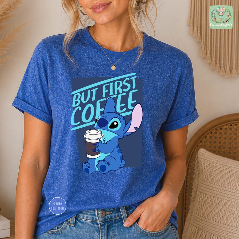 Disney Stitch Shirt, with Coffee Lilo and But First World product image 3