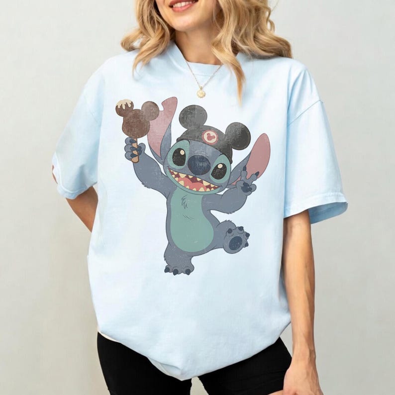 Stitch Ice Cream Shirt, Funny Disney Snack Tee, Lilo And product image 5