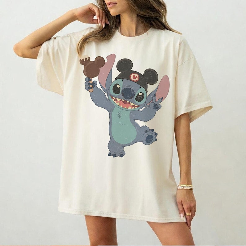 Stitch Ice Cream Shirt, Funny Disney Snack Tee, Lilo And product image 3