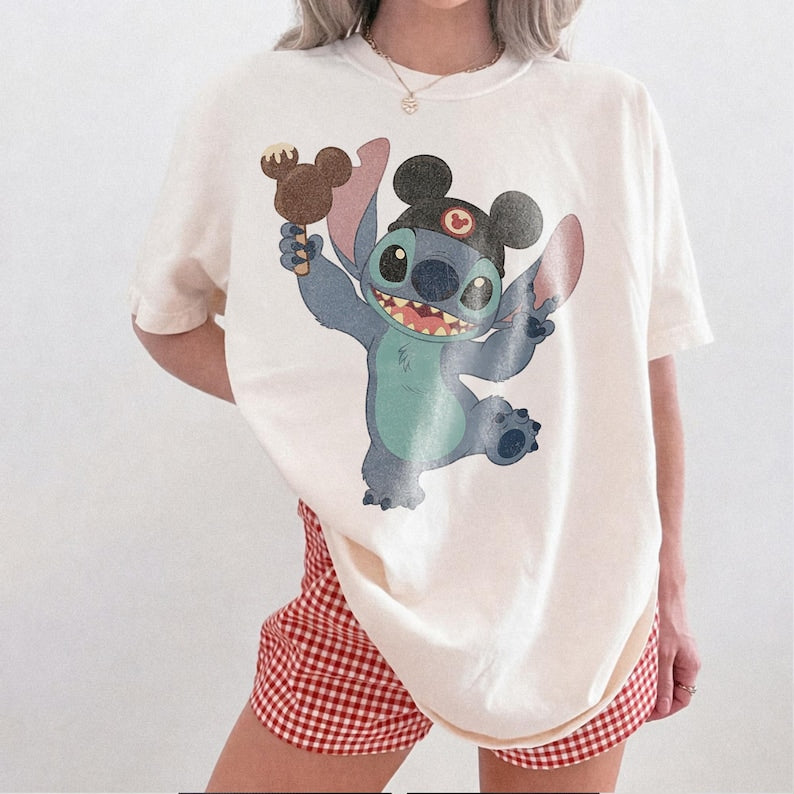 Stitch Ice Cream Shirt, Funny Disney Snack Tee, Lilo And product image 1