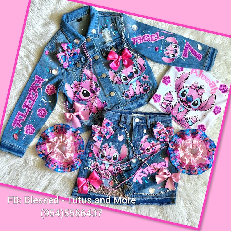 Junk outfit for Girls - Junk Skirts - Lilo Stitch Angel inspired Junk Outfit - Junk Outfit (READ DETAILS PLEASE)