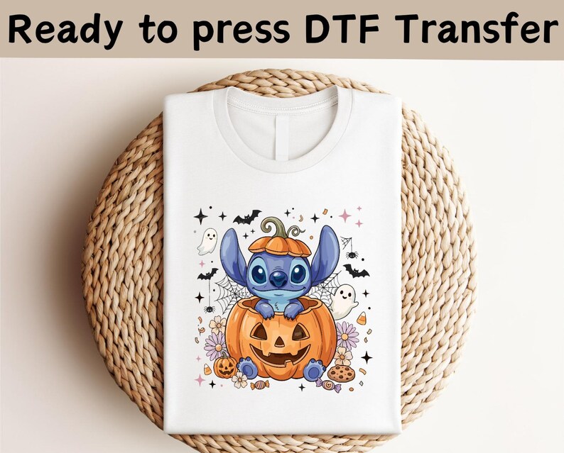 Disney Stitch Halloween DTF, Trick or Treat Lilo And Fall product image 1