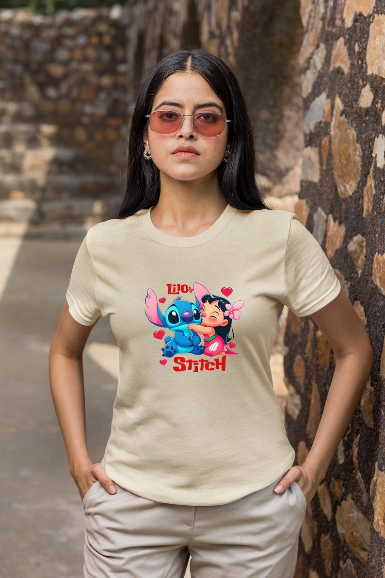 Lilo and Stitch DTF Transfer, Tropical Friendship Shirt product image 4